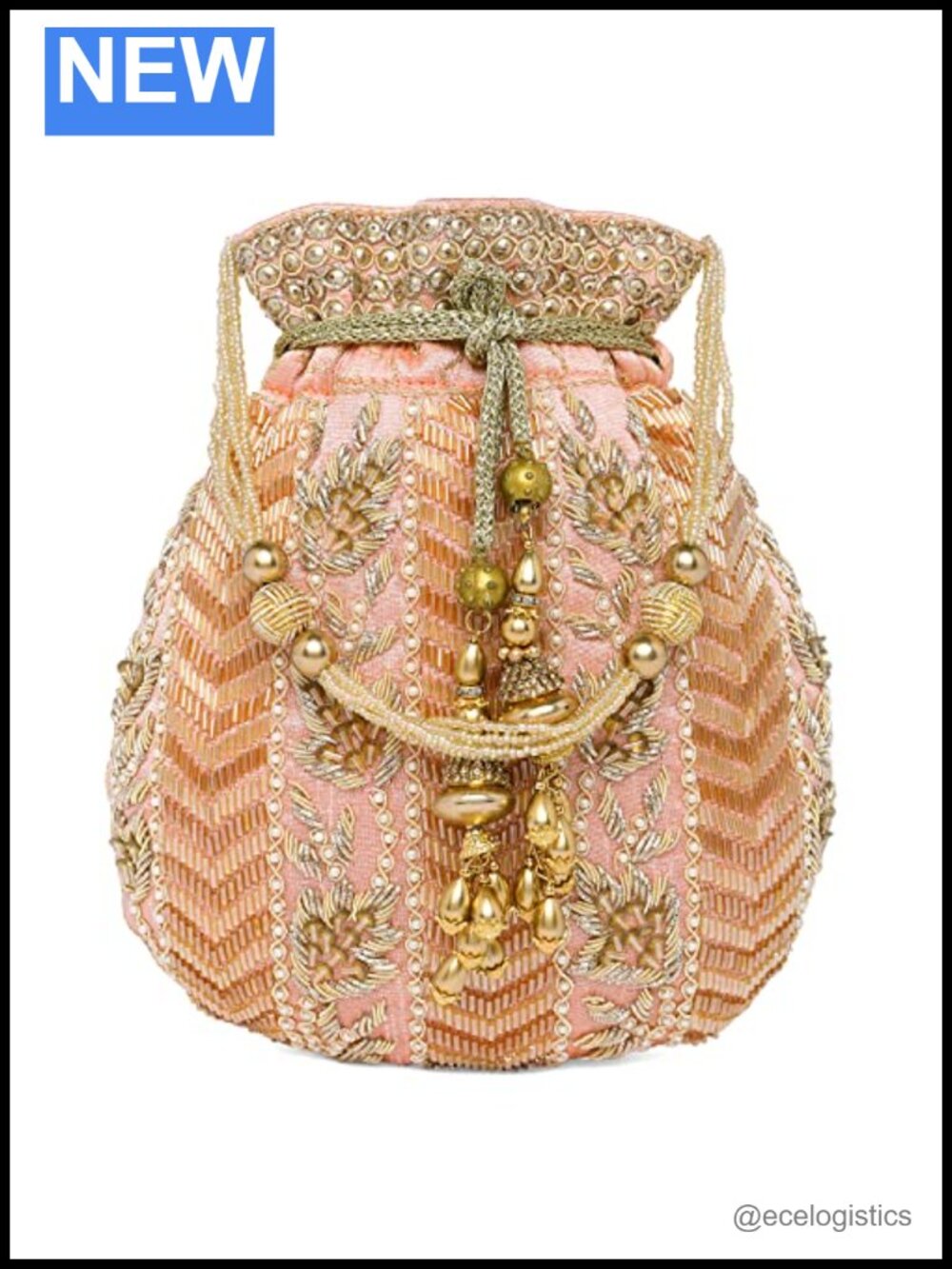 Handmade Potli Bag for Women Evening Wristlet Clutch Bridal Purse